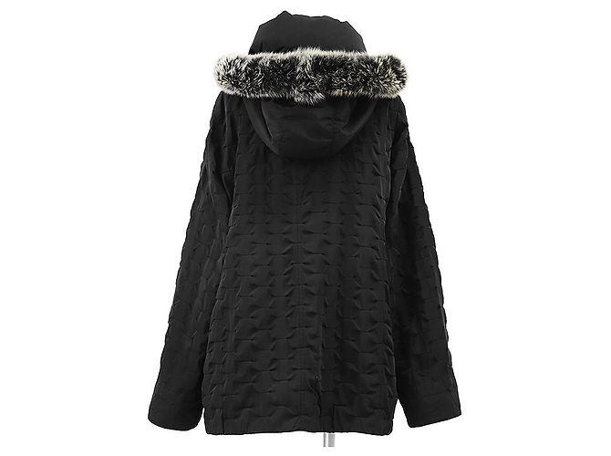 Autre Marque Balmain Fox Fur Down 2way Jacket Black - view 3