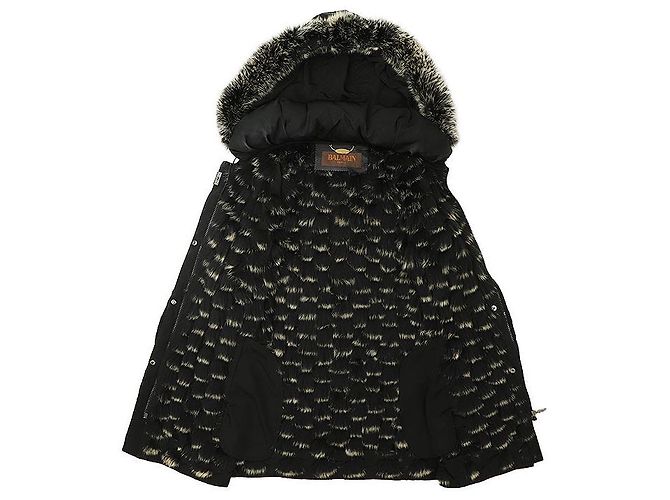 Autre Marque Balmain Fox Fur Down 2way Jacket Black - view 4