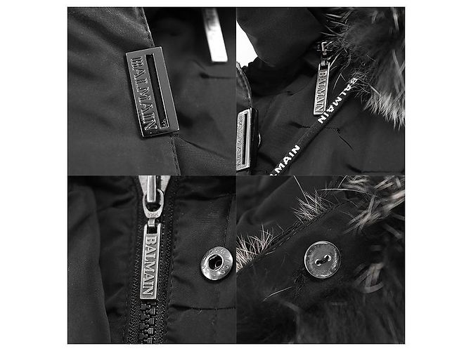 Autre Marque Balmain Fox Fur Down 2way Jacket Black - view 9