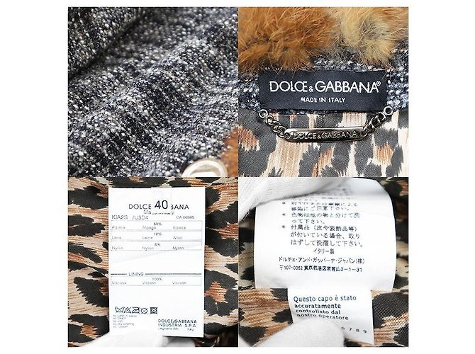 Dolce & Gabbana Abrigo largo de lana de alpaca Dolce&Gabbana Azul Azul marino - vista 10