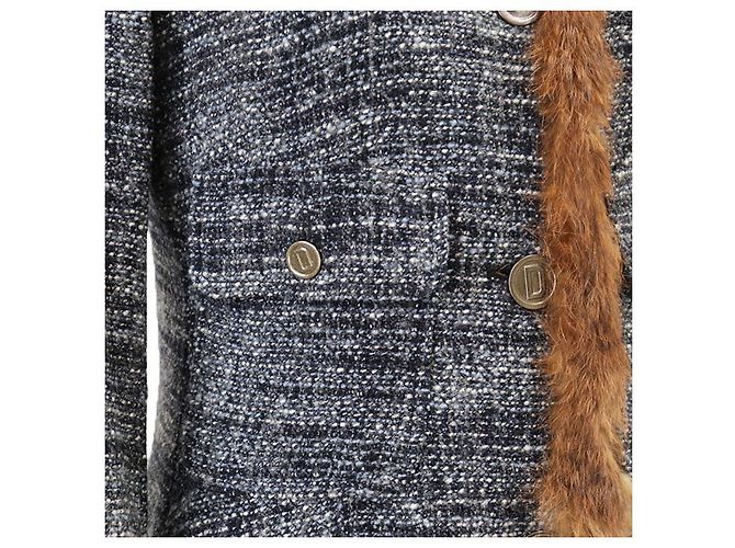 Dolce & Gabbana Abrigo largo de lana de alpaca Dolce&Gabbana Azul Azul marino - vista 14
