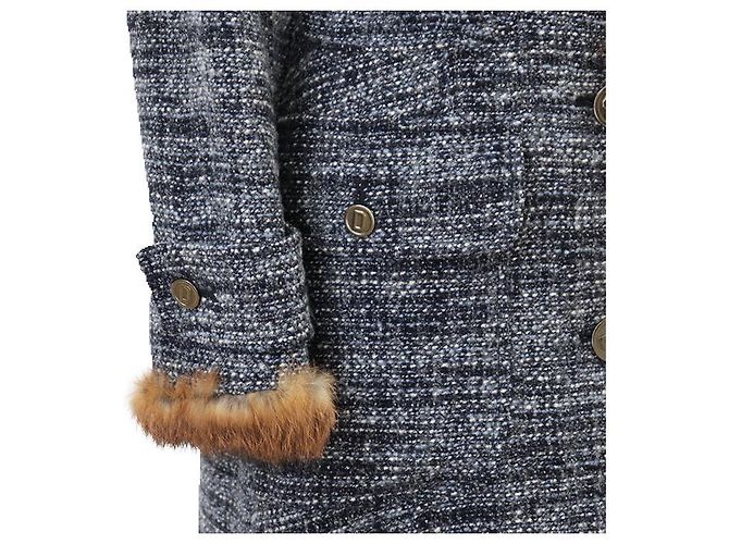 Dolce & Gabbana Abrigo largo de lana de alpaca Dolce&Gabbana Azul Azul marino - vista 15