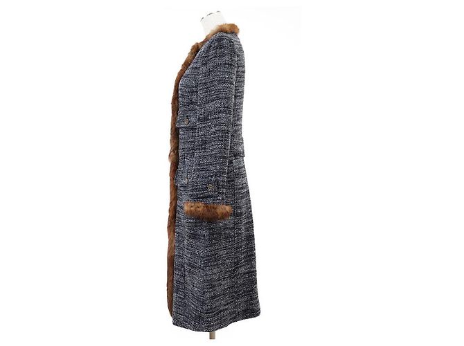 Dolce & Gabbana Abrigo largo de lana de alpaca Dolce&Gabbana Azul Azul marino - vista 17