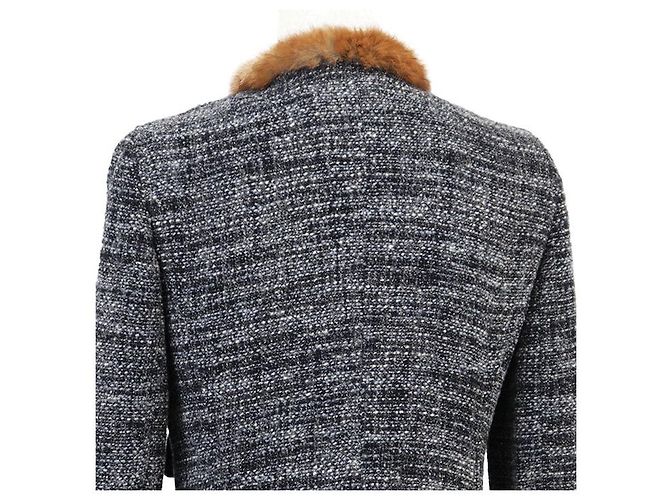 Dolce & Gabbana Abrigo largo de lana de alpaca Dolce&Gabbana Azul Azul marino - vista 8