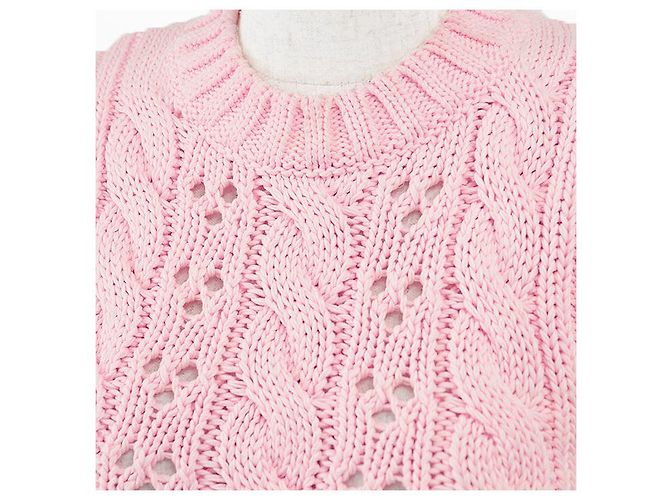 Chaleco de punto corto Prada Chaleco de punto de algodón Rosa - vista 3
