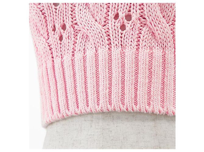 Chaleco de punto corto Prada Chaleco de punto de algodón Rosa - vista 5