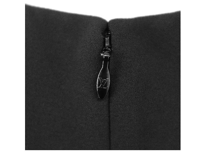 Louis Vuitton Seidenchiffon-Kleid Schwarz - Ansicht 6