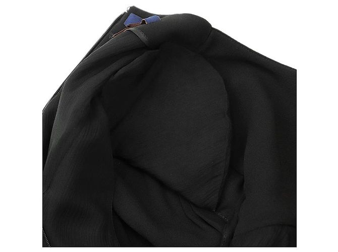 Louis Vuitton Seidenchiffon-Kleid Schwarz - Ansicht 8