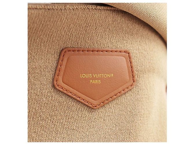 Falda Louis Vuitton de lana, algodón, cachemira y piel de cordero monograma Beige Marrón claro Camello - vista 5