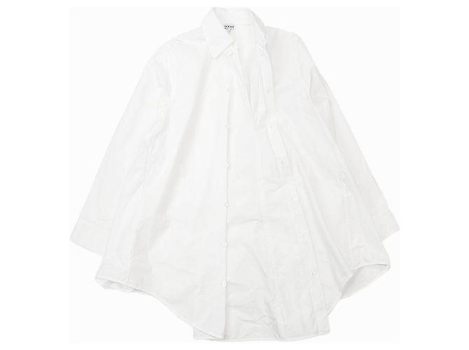 Loewe Besticktes Baumwoll-Hemdkleid Weiß - Ansicht 6