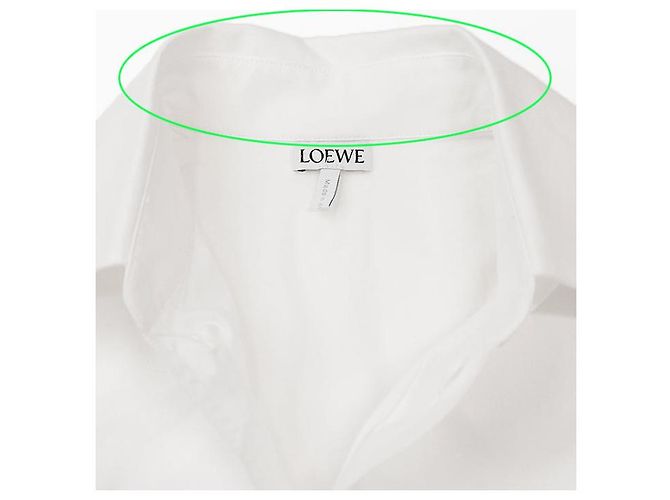 Loewe Besticktes Baumwoll-Hemdkleid Weiß - Ansicht 8
