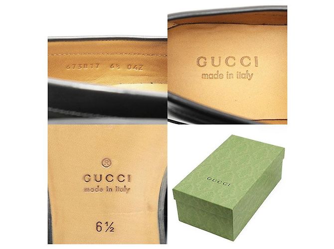 Mocassini in pelle Gucci GG Supreme monogrammati Nero Grigio antracite - vista 10