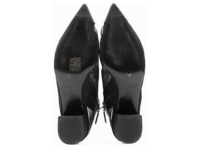 Chanel G34544 Camellia Nylon Mesh Stiefeletten Schwarz - Ansicht 9
