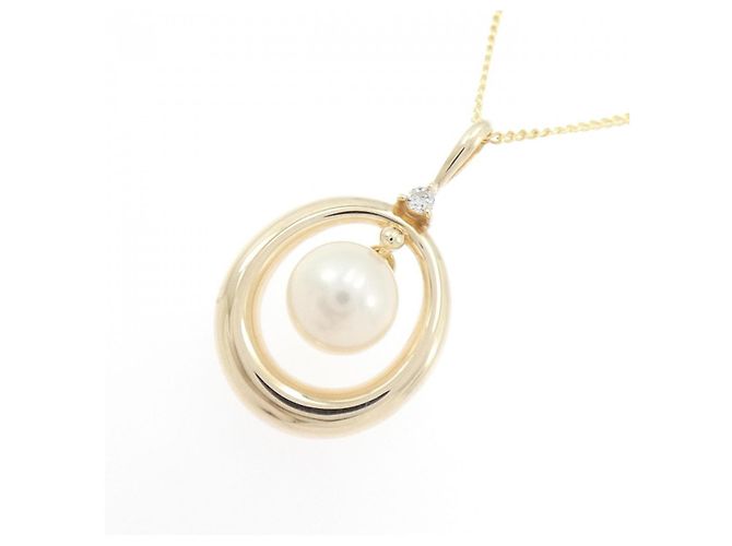 Autre Marque Collana di Perle Akoya K14YG/585YG D'oro - vista 3