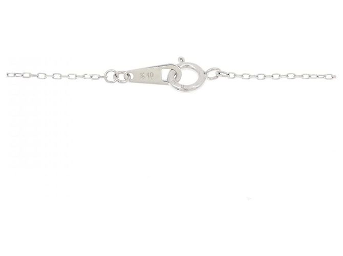 Autre Marque Collana a fiore in diamanti e oro bianco K10 Argento - vista 5