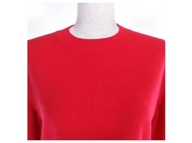 Autre Marque Kurzer Strickpullover mit PATOU Logo-Patch Rot - Ansicht 4