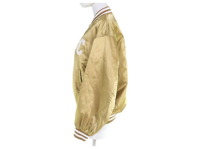 Céline CELINE Blouson Lucky lovers Teddy Jacket Stadium Jacket Dorado - vista 2