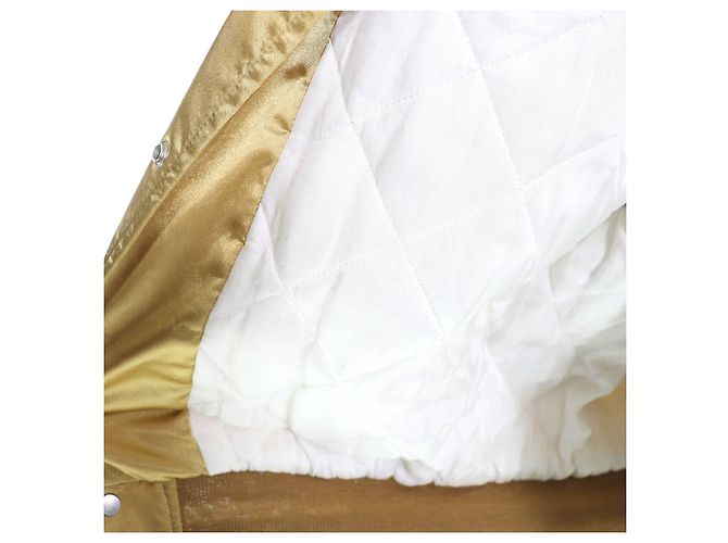 Céline CELINE Blouson Lucky lovers Teddy Jacket Stadium Jacket Dorado - vista 5