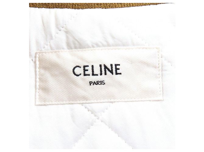 Céline CELINE Blouson Lucky lovers Teddy Jacket Stadium Jacket Dorado - vista 7