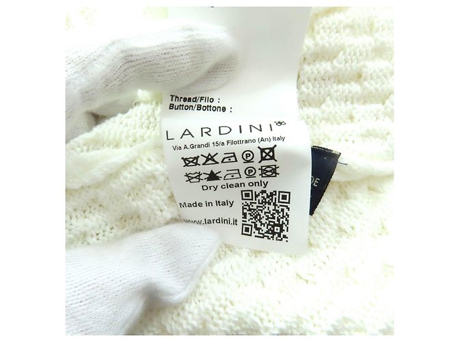 Autre Marque Cárdigan de algodón Lardini Blanco - vista 9