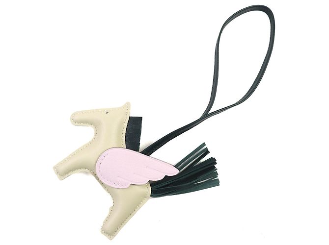 Charm Hermès Rodeo Pegasus PM Bianco - vista 3
