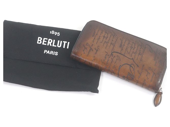 Berluti Itauba Calligraphy Script Long Zip Wallet Braun - Ansicht 2