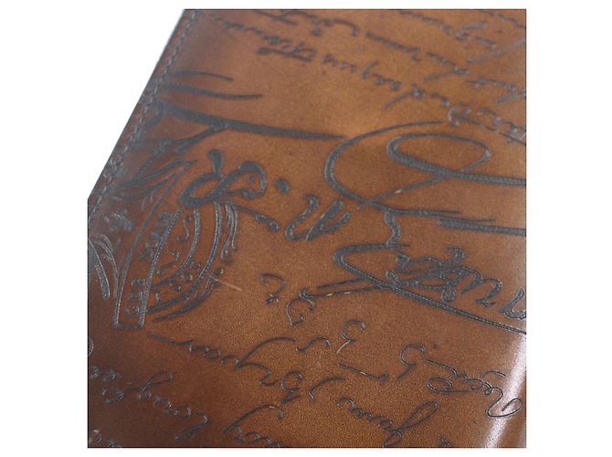 Berluti Itauba Calligraphy Script Long Zip Wallet Braun - Ansicht 7