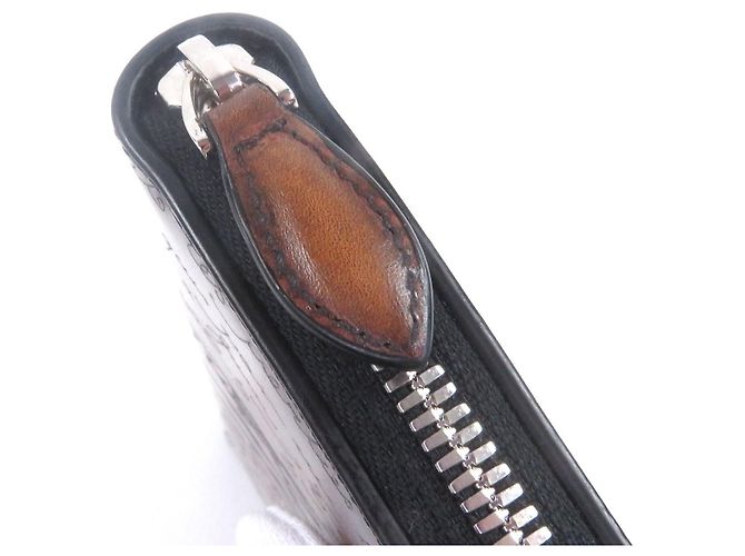 Berluti Itauba Calligraphy Script Long Zip Wallet Braun - Ansicht 8