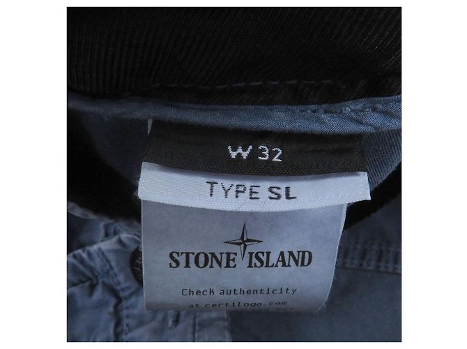 Autre Marque Pantaloni cargo in cotone lavato Stone Island Blu - vista 7