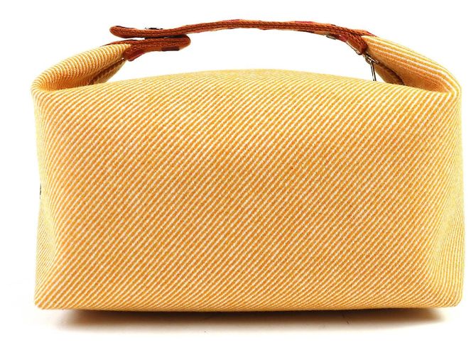 Borsa in tela Hermès BRIDE-A-GM Arancione - vista 2