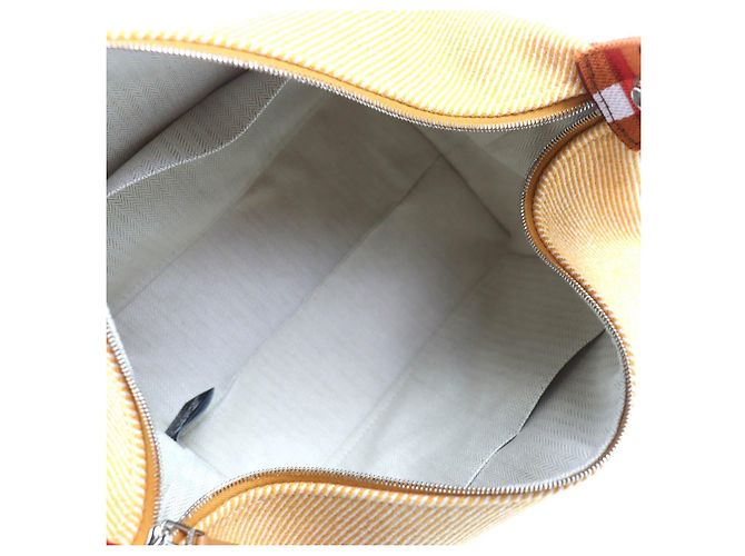 Borsa in tela Hermès BRIDE-A-GM Arancione - vista 7