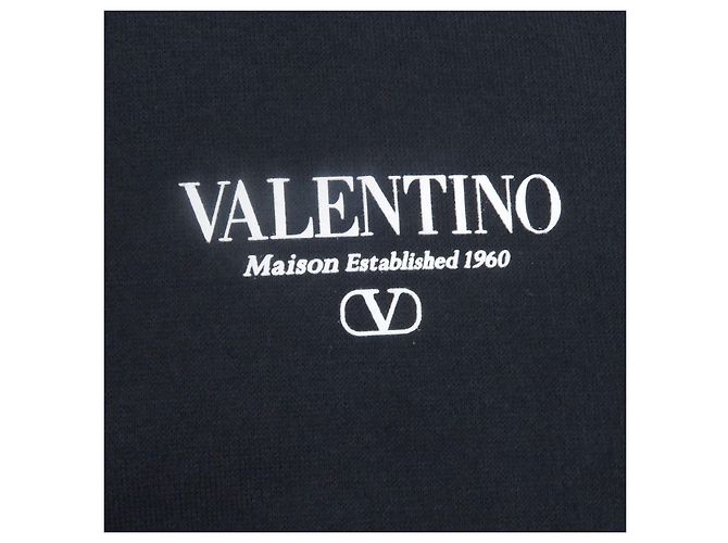 Valentino Logo-Print Baumwoll-Hoodie Blau Marineblau - Ansicht 6