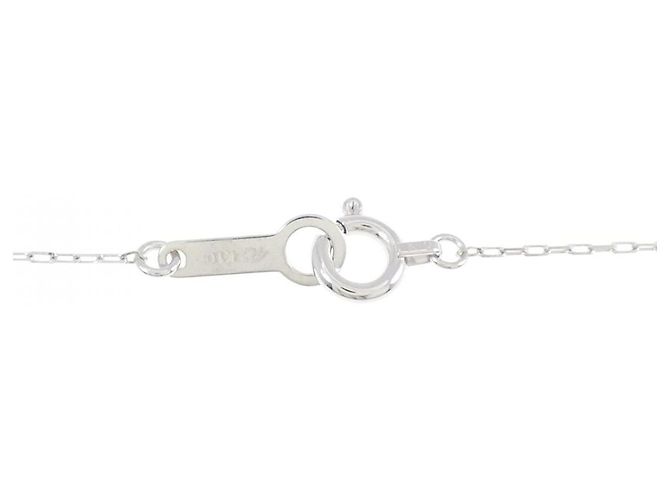 Autre Marque Collana in oro bianco 10K con smeraldo e diamante 4°C Argento - vista 5