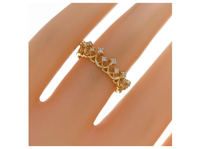 Autre Marque AHKAH Tiara Au750 Diamond Ring Golden - Ansicht 5