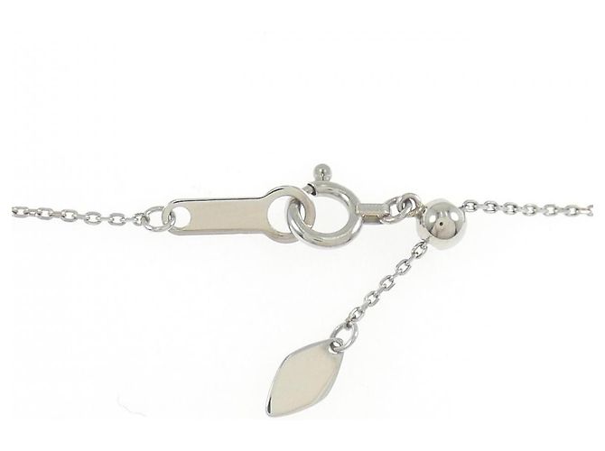 Autre Marque 4C-Platin-Diamant-Halskette Silber - Ansicht 5