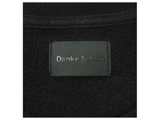 Autre Marque Danke Schon gebürsteter Baumwoll-Polyester-Sweatshirt Schwarz - Ansicht 3