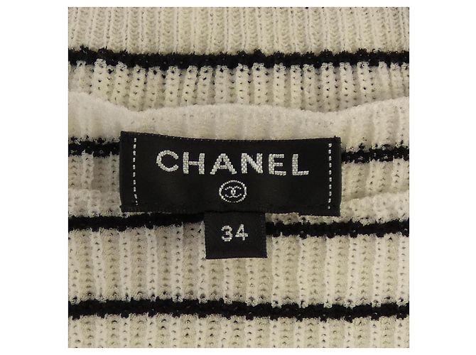 Top de punto Chanel Blanco - vista 5