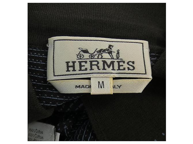 Hermès Polo de algodão Hermes Marrom Azul - vista 4