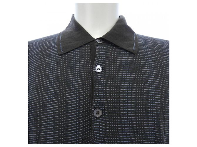 Hermès Polo de algodão Hermes Marrom Azul - vista 5