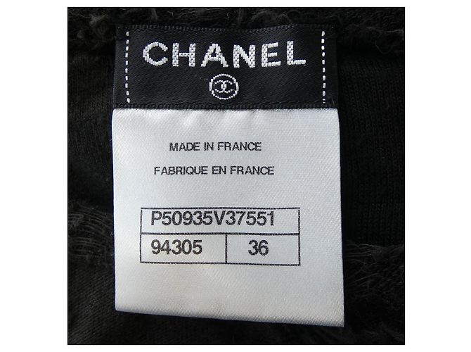 Top de punto Chanel Negro - vista 4