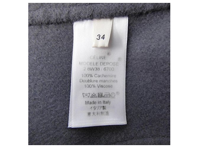 Céline Abrigo Celine 100% Cachemira Castaño - vista 3