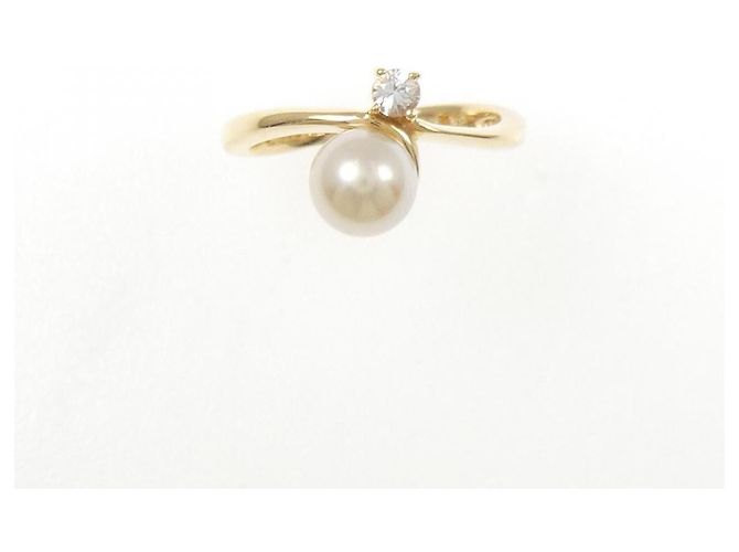 Autre Marque Vendome Akoya Pearl Au750 Ring Golden - Ansicht 2