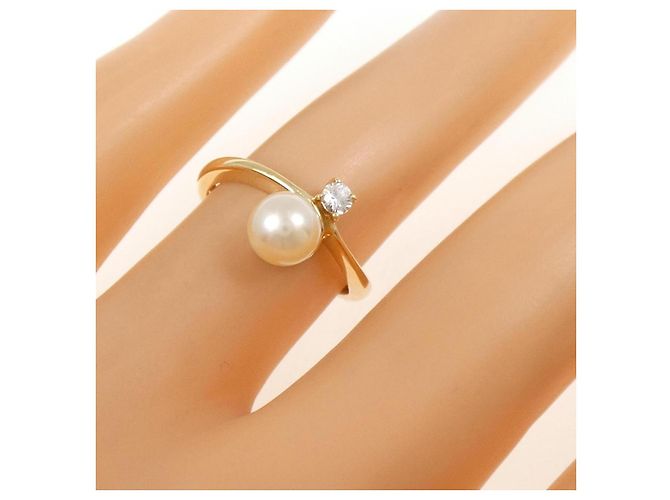 Autre Marque Vendome Akoya Pearl Au750 Ring Golden - Ansicht 5