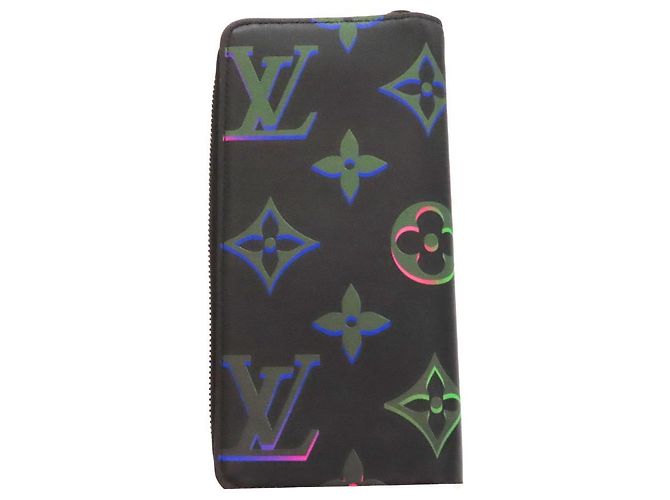 Louis Vuitton Zippy Wallet Vertical Monogram Long Wallet Black - view 2