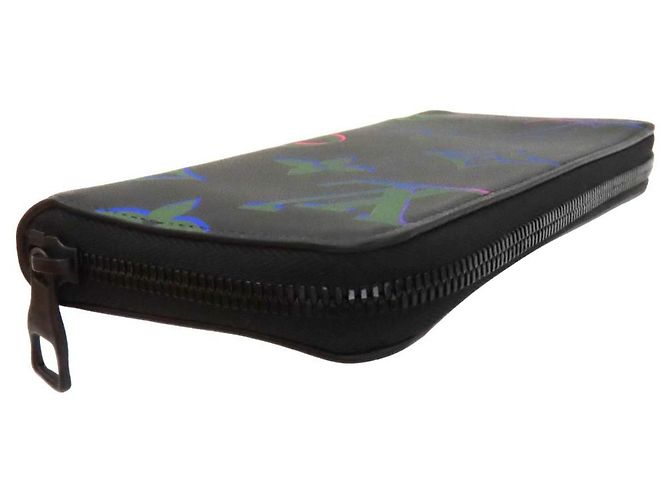 Louis Vuitton Zippy Wallet Vertical Monogram Long Wallet Black - view 3