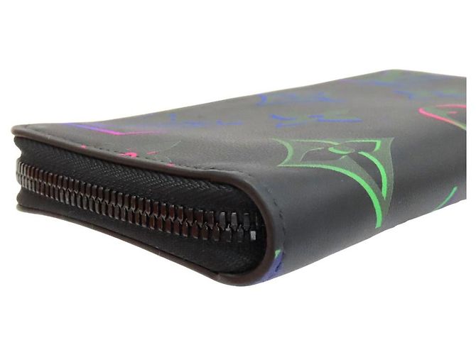 Louis Vuitton Zippy Wallet Vertical Monogram Long Wallet Black - view 4