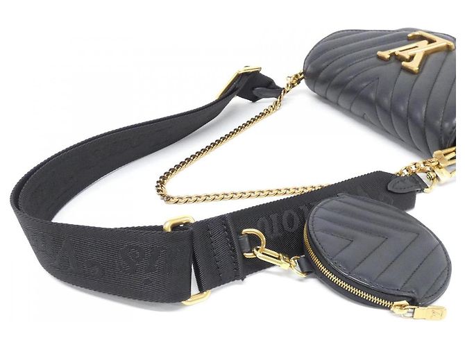 Borsa a tracolla Multi Pochette in pelle di vitello Louis Vuitton Nero - vista 5