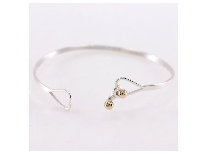 Bracciale rigido Tiffany & Co. Hook & Eye in Argento925 e Oro Giallo K14 - vista 4