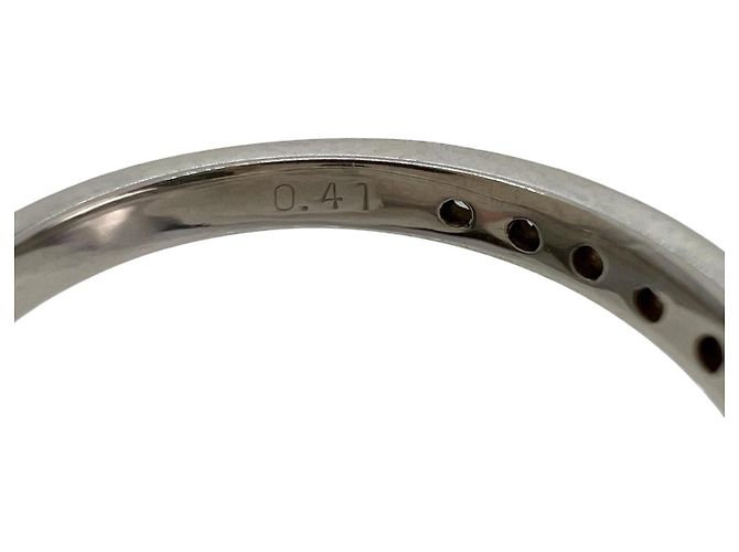 Autre Marque Pt900 Platin Diamant Halb Eternity Ring Silber - Ansicht 10