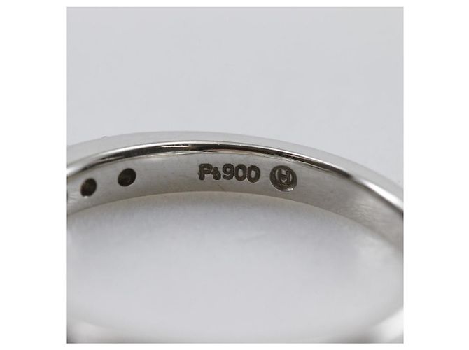 Autre Marque Pt900 Platin Diamant Halb Eternity Ring Silber - Ansicht 11